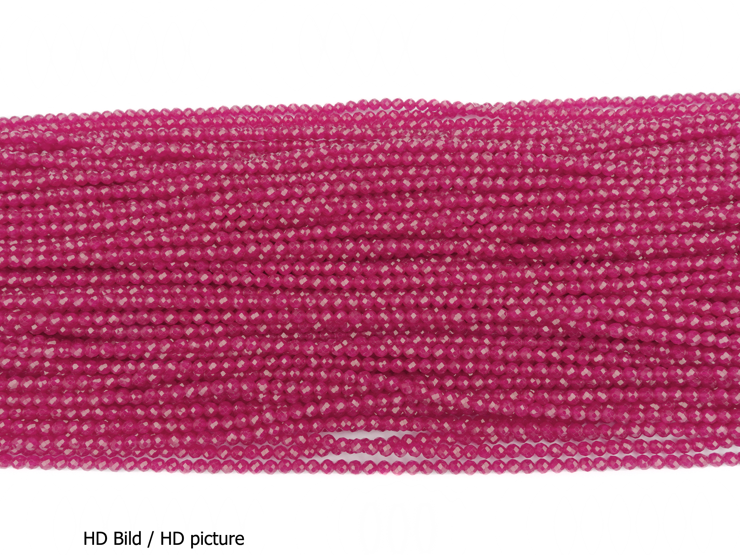kleine facettierte Rubin Steinperlen 3mm - HD Bild