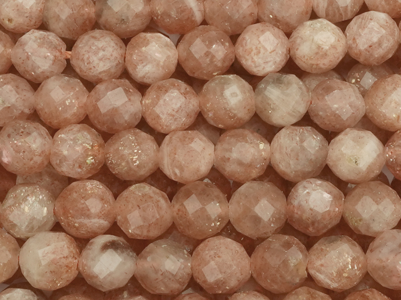 facettierte 6mm Steinperlen zum Schmuckmachen - Sonnenstein 