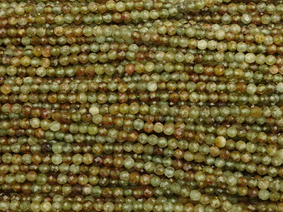 kleine facettierte Tsavorit Steinperlen 2,4mm