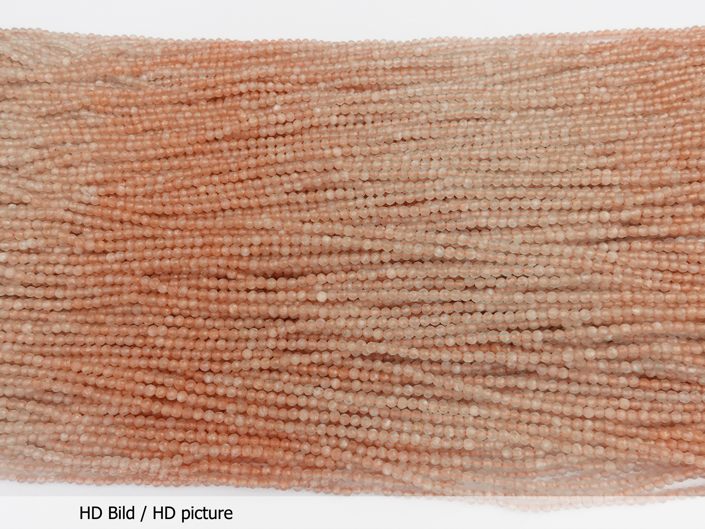 winzige facettierte Sonnenstein Steinperlen 2,4mm - HD Bild