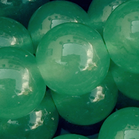 1 Strang (~38cm) echter Weiße Jade Perlen, rund ~8mm herbal-green gefärbt