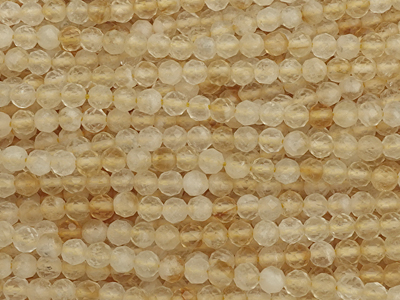 geschliffene Citrin Steinperlen 3mm zum Schmuckmachen
