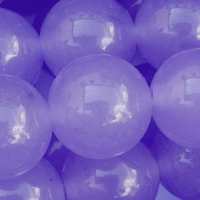 1 Strang (~38cm) echter Weiße Jade Perlen, rund ~8mm misty violet gefärbt
