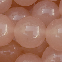 1 Strang (~38,5cm) echter Weiße Jade Perlen, rund ~8mm nude gefärbt