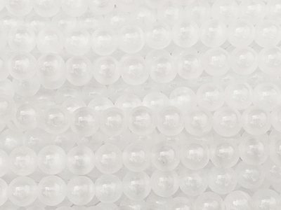 runde 6mm Selenit Steinperlen zum Schmuckmachen