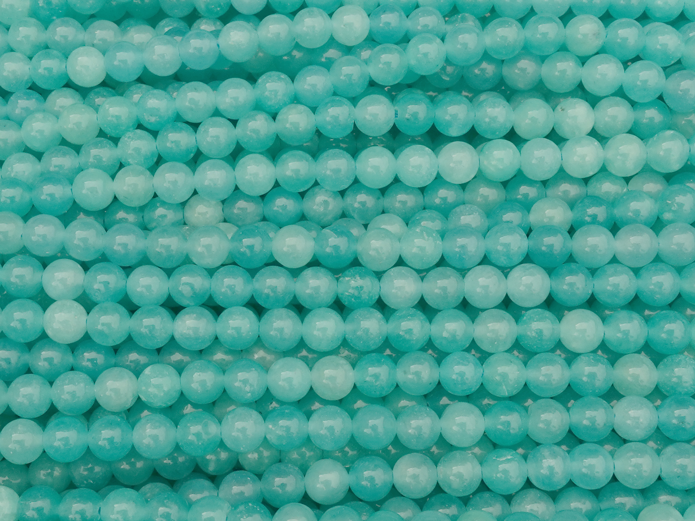 runde Amazonit Steinperlen 4mm zum Schmuckmachen