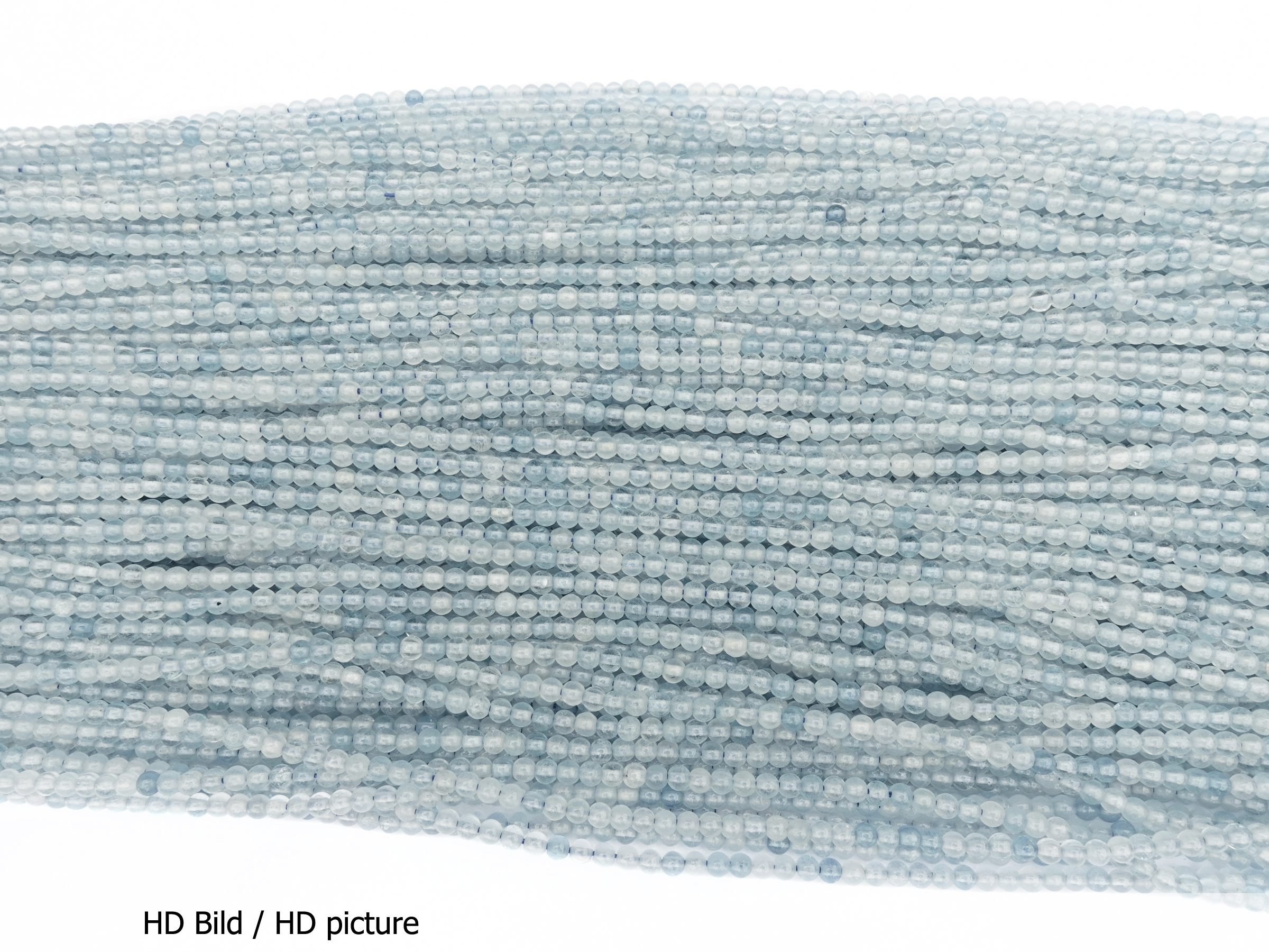 runde Aquamarin Steinperlen 3mm - HD Bild