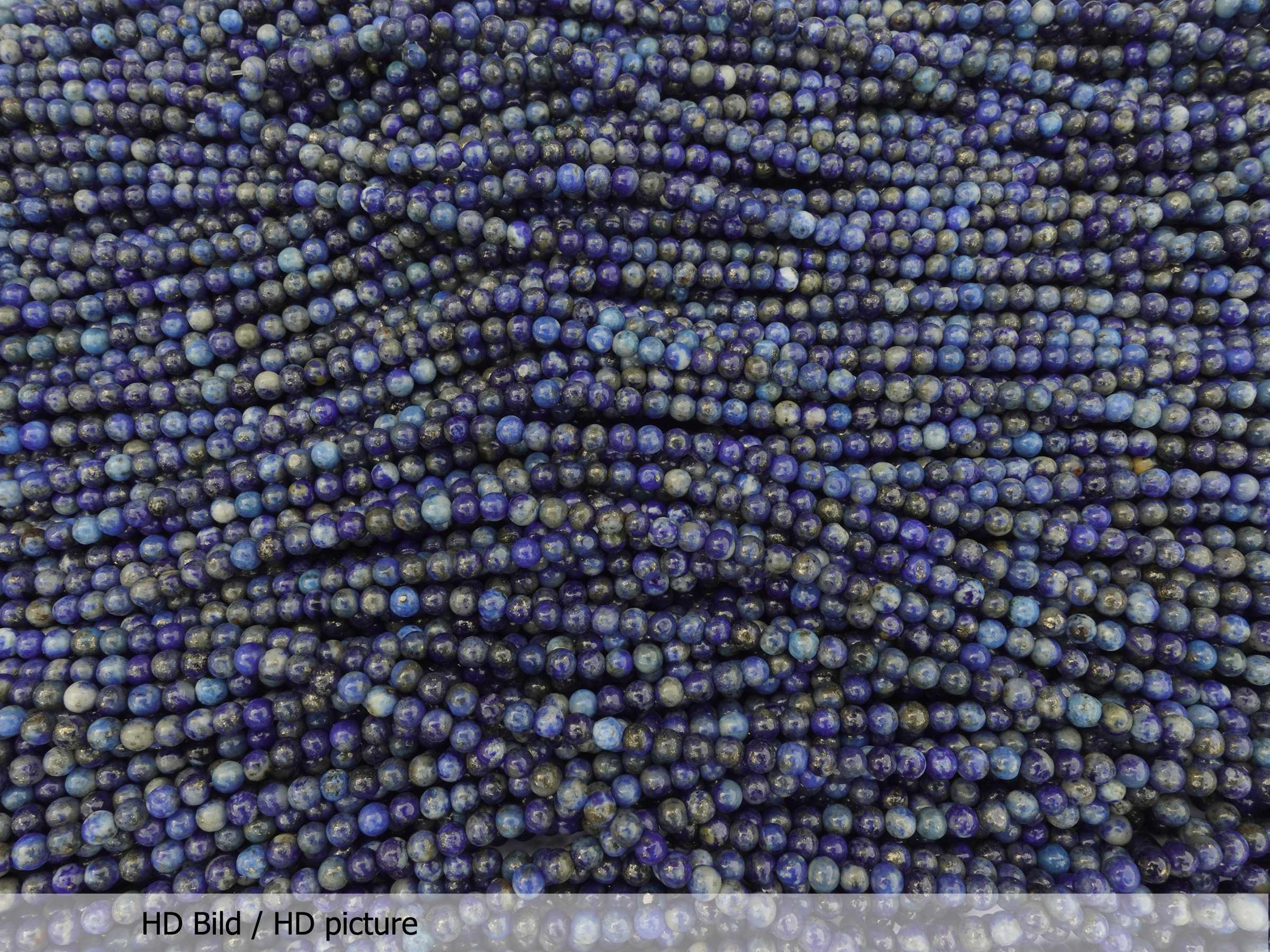 runde Lapis Lazuli Steinperlen 3,6mm - HD Bild