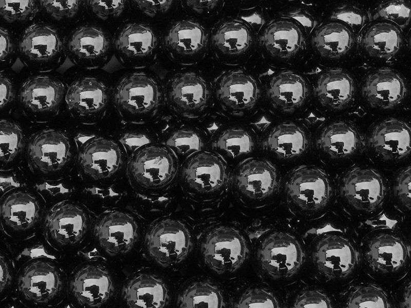 runde 6mm Steinperlen zum Schmuckmachen - schwarzer Turmalin