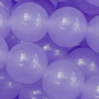 1 Strang (~37,8cm) echter Weiße Jade Perlen, rund ~6,5mm misty violet gefärbt