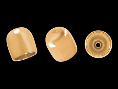 rosegoldfarbige Endkappen mit Loch
