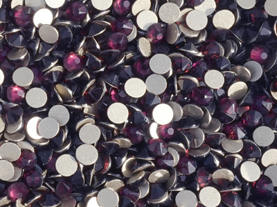 flache Strasssteine Größe SS30 Amethyst