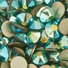1 Pkg. (20 Stk.) Flat Back Strasssteine SS20 Blue Zircon AB