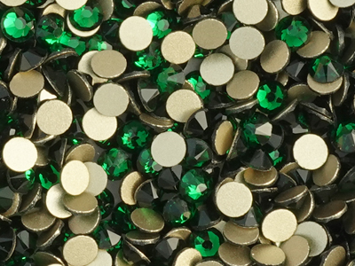 flache Strasssteine Größe SS20 Emerald