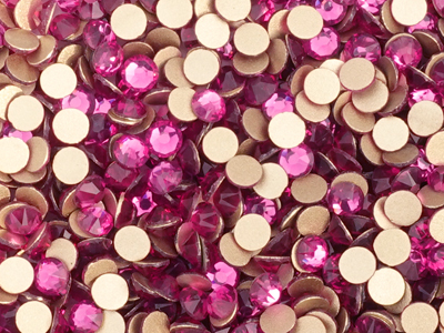 flache Strasssteine Größe SS20 Fuchsia