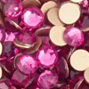 1 Pkg. (20 Stk.) Flat Back Strasssteine SS20 Fuchsia