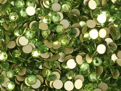 flache Strasssteine Größe SS20 Peridot