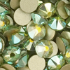 1 Pkg. (20 Stk.) Flat Back Strasssteine SS20 Peridot AB