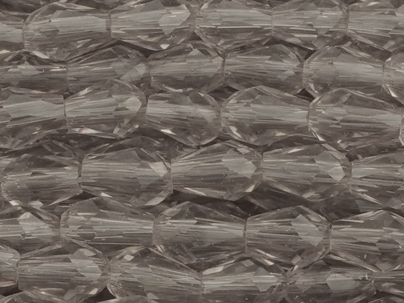 kleine graue facettierte Glasperlentropfen 3x5mm - Nahaufnah