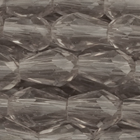1 Strang (~92 Stk) facettierte Tropfen ~3x5mm, Farbe Rauchquarz transparen