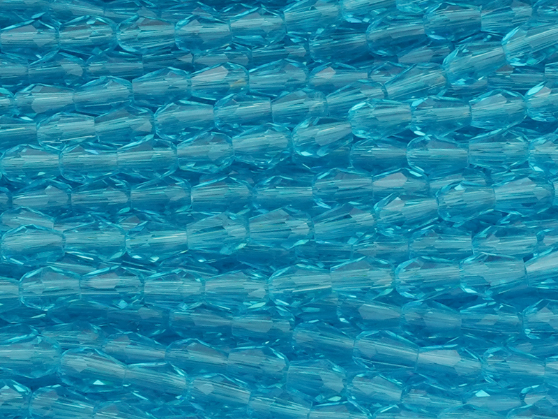 kleine, facettierte Glasperlentropfen 3x4mm