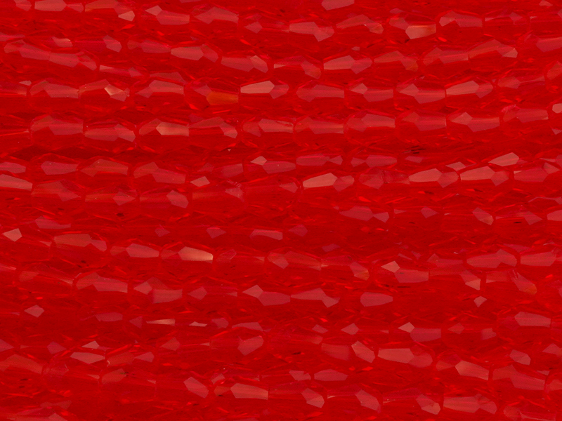 kleine, facettierte Glasperlentropfen 3x4mm