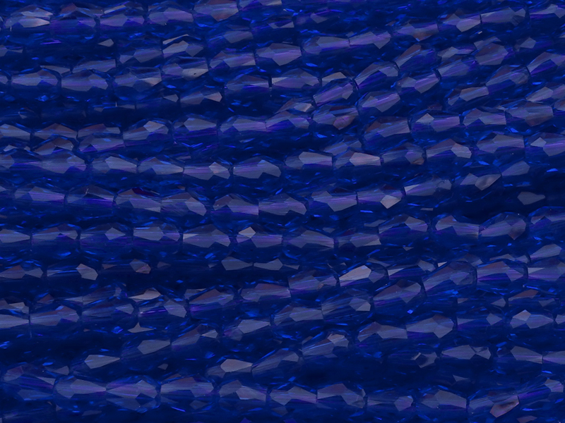 kleine, facettierte Glasperlentropfen 3x4mm