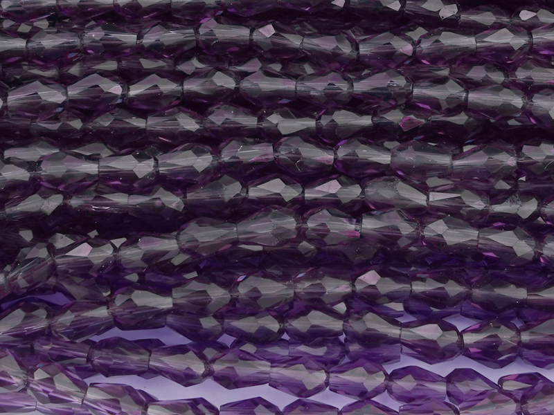 kleine facettierte Glasperlentropfen 3x5mm