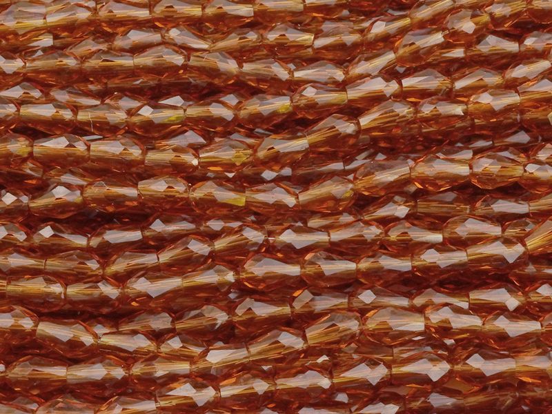 kleine facettierte Glasperlentropfen 3x5mm