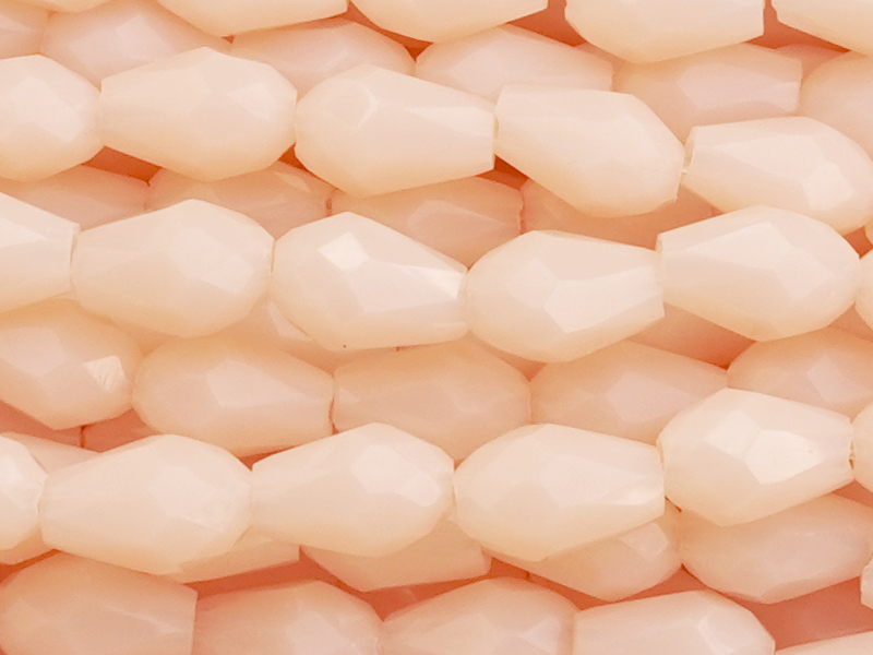 kleine facettierte Glasperlentropfen 3x5mm, Farbe: Powder Pi