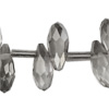 1 Strang (~100 Stk) facettierte Tropfen, ~9x4mm - Silver Night