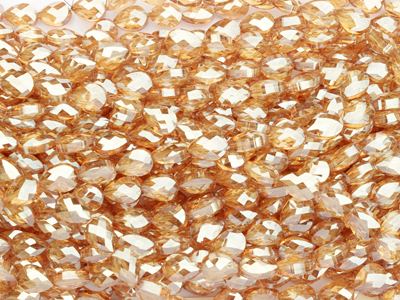 flache Tropfen Mittelteile für Ohrringe Crystal Golden Shadow
