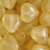50 Gramm Glasperlen Herzen 5mm Helltopaz opal
