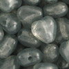 50 Gramm Glasperlen Herzen 5mm Grau opal