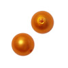 1 Dose (40 Stk) runde mattierte Barockperlen 6mm Orange