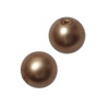 1 Dose (40 Stk) runde mattierte Barockperlen 6mm Hellbraun