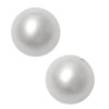 1 Dose (17 Stk) runde mattierte Barockperlen 8mm Silberweiß