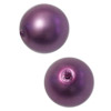 1 Dose (17 Stk) runde mattierte Barockperlen 8mm Violett
