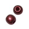 1 Dose (30 Stk) runde halbtransparente Wachsperlen 6mm Bordeaux