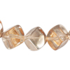 1 Strang (16 Stück) Glasperlen diagonale Würfeln 8mm Rosegold