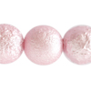 1 Strang (12 Stück) Eisperlen 10mm rund Pastellrosa