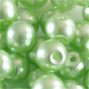 1 Dose (40 Stk.) Top-Hole Glasperlen 6mm Wachsperlen Pastellgrün