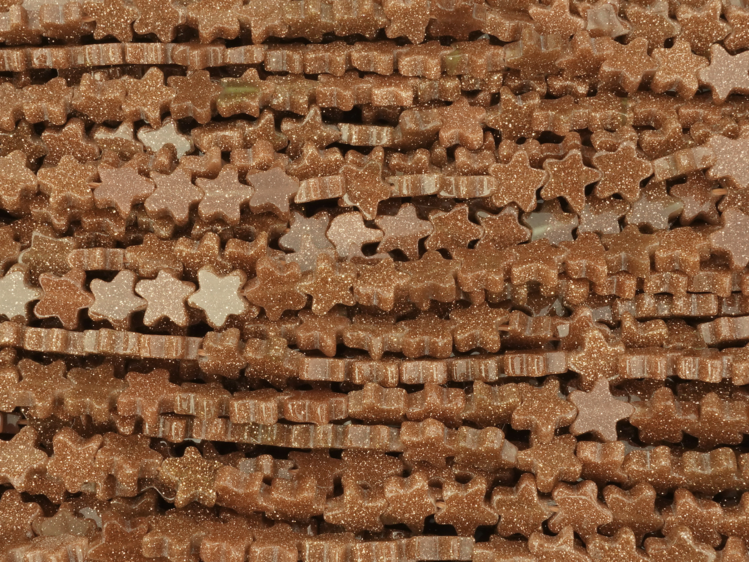 sternförmige Goldfluss Perlen 6mm zum Schmuckmachen