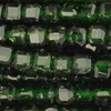 1 Strang (~37cm) Grünfluss Glasperlen, Würfel ~2,2mm