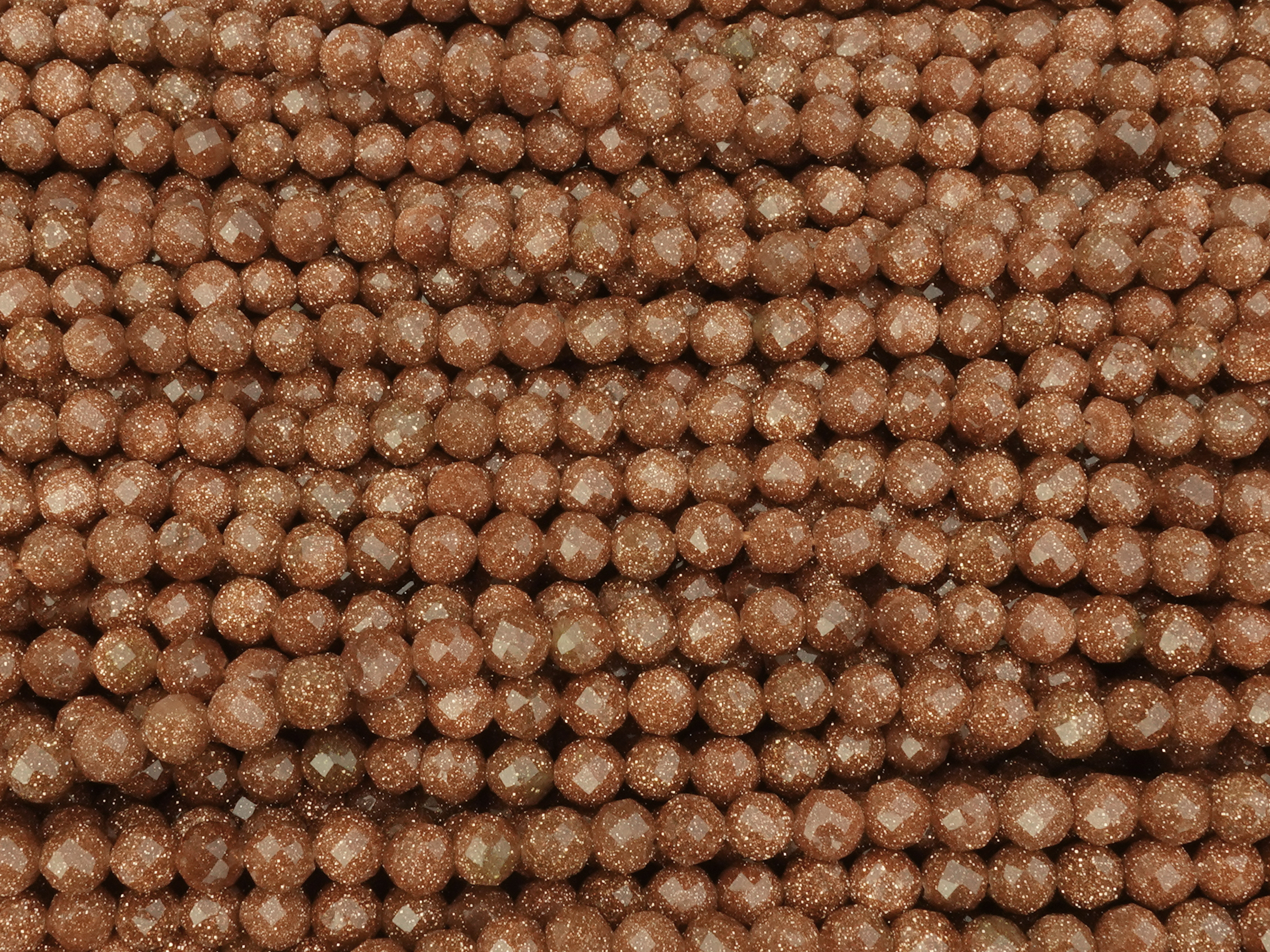 facettierte Goldfluss Perlen 4mm zum Schmuckmachen