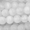 1 Strang (~100 Stk.) Cateye Glasperlen, rund ~4mm, weiß, A-Qualität