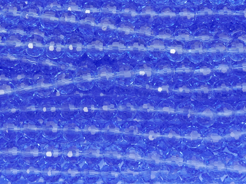 blaue facettierte Glasperlen 6mm zum Schmuckmachen