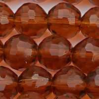 1 Strang 96fach facettierte Perlen ~6mm dark Topaz