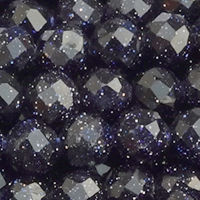 1 Strang (~99 Stk) facettierte Glasperlen ~4mm, Blaufluss
