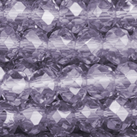 1 Strang (~148 Stk.) facettierte Rondellen LARGE, Moonlight Mauve